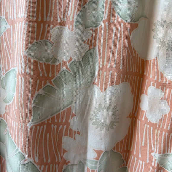 Tommy Bahama Men Size L Silk Short Sleeve Shirt Tropical Beach Cruise Peach Soft - Picture 6 of 10